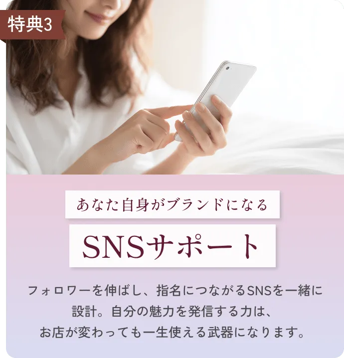 特典3 SNSサポート あなた自身がブランドになる